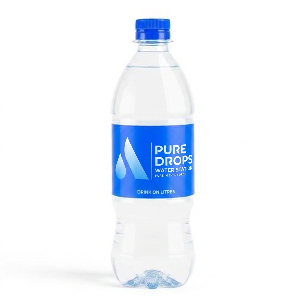 Pure Drops 1L bottled water — pure in every drop